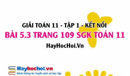 Giải bài 5.3 trang 109 Toán 11 tập 1 SGK Kết nối tri thức